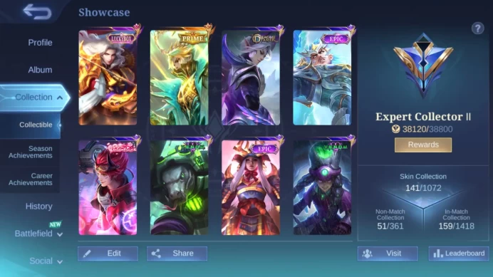 Hero 94|Skin 141|Prime Granger|M7 Granger|CC Nata|Luckybox Lancelot|Meow Julian|Spongebob Cyclops|Saint Seiya Badang ML726B