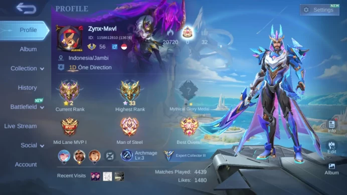 Hero 77|Skin 164|CC Nata|Seiya Badang|Dtamer Valir Kimmy|Valentine Claude|Blazing Claude|Epic Khaleed Terizla Moskov ML727B