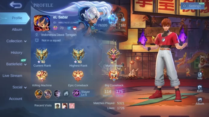 Hero 114|Skin 175|KOF Dyrroth Karina|Sanrio Floryn|Luckybox Alucard|MSC Valentine|Dtamer Ling Masha|Lightborn Granger ML754B