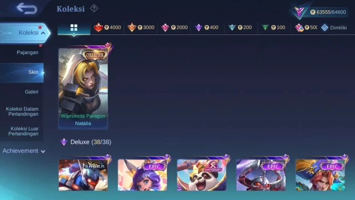 hero 131 | skin 251 | emblem all max, prime yu zhong, prime granger, m5 yu zhong, m7 granger, starlight benedetta ML758B