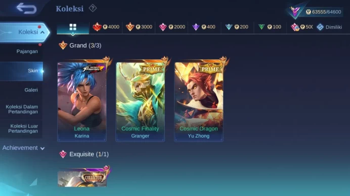 hero 131 | skin 251 | emblem all max, prime yu zhong, prime granger, m5 yu zhong, m7 granger, starlight benedetta ML758B