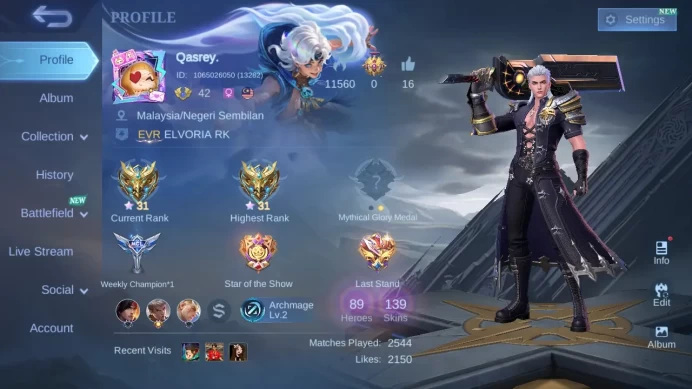 Hero 89|Skin 139|Sanrio Floryn|Luckybox Alucard|Spongebob|Dtamer Kimmy|Lightborn Alu Harith|Blazing Claude|Epic Harley ML766B