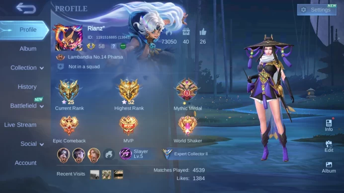 Hero 102|Skin 169|Peace Fanny|Luckybox Fanny|Valentine Fanny|Saint Seiya Badang|Dtamer Ling|Saber Freya|Epic Lance Luo Yi ML774B