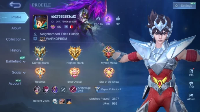 Hero 103|Skin 168|KOF Karina|CC Nata|Spongebob|Saint Seiya Badang|Meow Silvana|Saber Freya|Blazing Aldous Esme ML796B