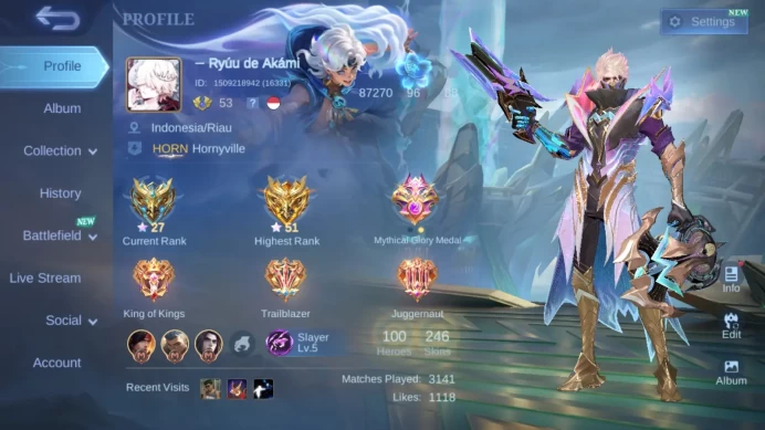Hero 100|Skin 246|Ducati Benedetta|Prime Claude|Annual Haya|Luckybox Fanny Moskov|Champion Brody|Zodiac Irithel Odette ML801B