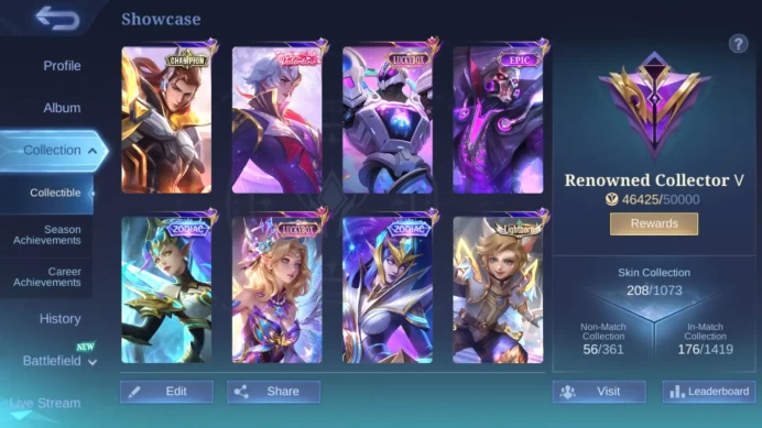 Hero 112|Skin 208|Luckybox Lunox Uranus|Meow Julian|Champion Lance|Zodiac Karina Irithel|Valentine Granger ML808B