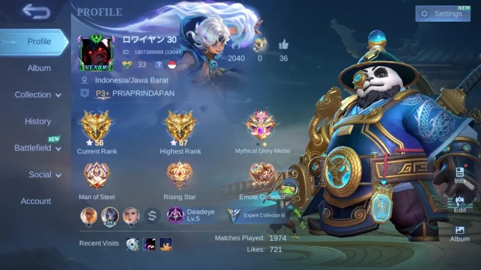 Hero 62|Skin 108|KOF Karina|Sanrio Floryn|Saint Seiya Badang|Luckybox Akai|Meow Lesley|Rising Lolita|Dtamer Ling Kimmy ML810B