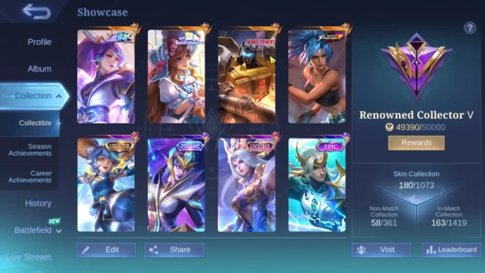 Hero 60|Skin 180|Allstar Hanabi|Sanrio Floryn|Transformers Roger|KOF Karina|CC Nana|Luckybox Selena|Zodiac Irithel ML824B
