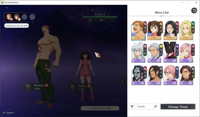 EU |Fresh Starter Lv 2|4 SSR| Escanor,Diane,Guila,Elaine & 8 SR |2 SSR Selector|Act 1 Story|Log Netmarble|Take Email|(SDO1087)