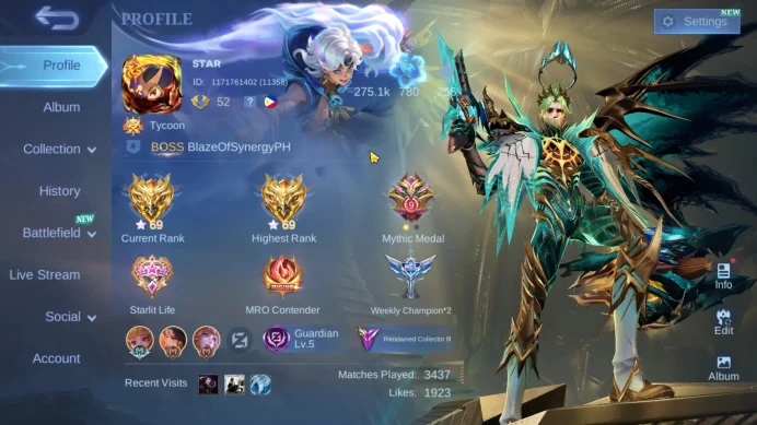 Hero 94|Skin 237|Spek Cewe|Prime Granger|KOF Karina|Covenant Benedetta Lesley|Luckybox Karina|Zodiac Martis ML930B