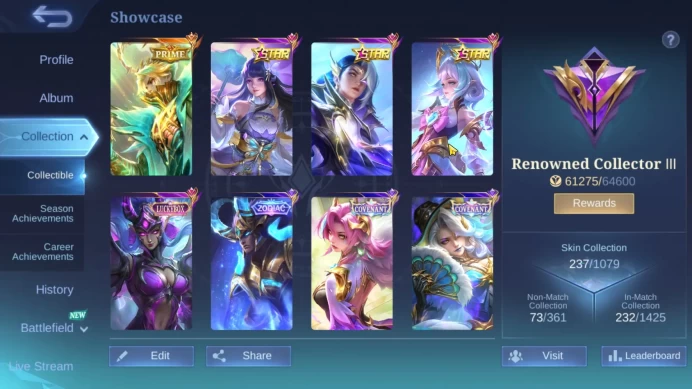 Hero 94|Skin 237|Spek Cewe|Prime Granger|KOF Karina|Covenant Benedetta Lesley|Luckybox Karina|Zodiac Martis ML930B