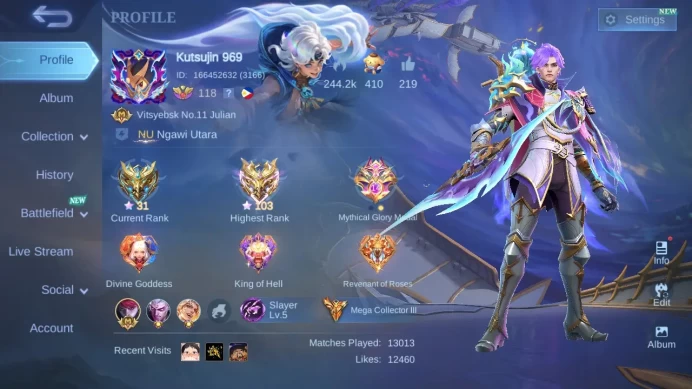 Hero 131|Skin 502|Legend Franco Alpha Johnson Lesley Lunox|Exo Haya Granger|11.11 Nolan|Aspirants Fanny Lesley|KOF Chou ML932B