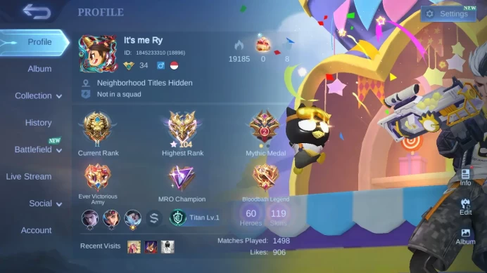 Hero 60 Skin 119 | IMMO 104 Recall BlackVoid | Sanrio Claude +Floryn, Luckybox Leomord , CC Silvana , Champion Joy ML934B