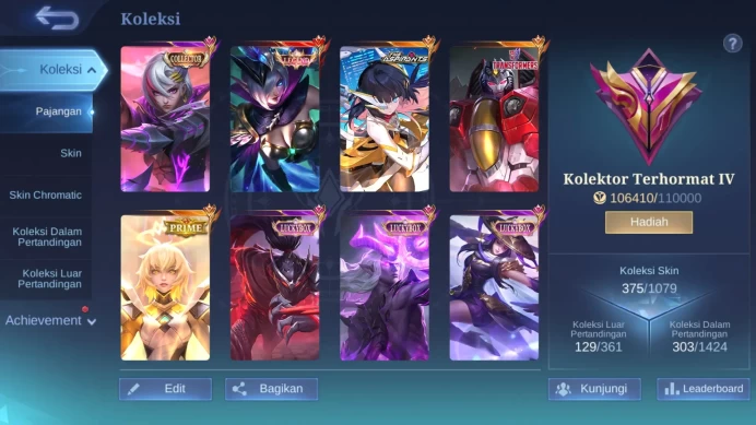 Hero 131|Skin 375|Legend Freya|CC Benedetta|Aspirants Ruby|Transformers Aldous|Luckybox Fanny Haya Kagura Moskov ML952B