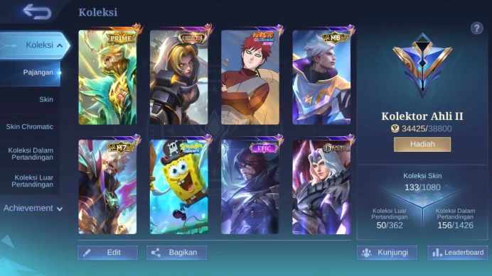 hero 81 | skin 133 prime granger, m6 claude, dragon lance, epic roger venom hanabi| venom Gusion | ML959B