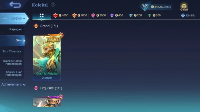 hero 81 | skin 133 prime granger, m6 claude, dragon lance, epic roger venom hanabi| venom Gusion | ML959B