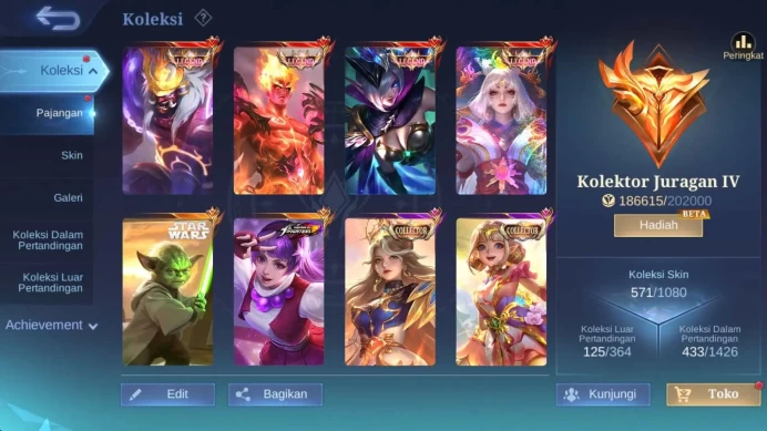 Hero 131 | skin 571 | legend franco | legend valir | legend miya | legend lunox recal tas tas ML966B