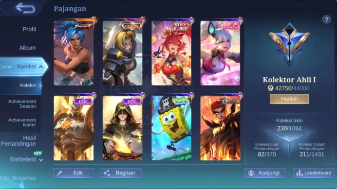 Hero 131 Skin | EmblemMax | KOF Karina, CC Nata, Spongebob Cyclop, Valentine+Peace Fanny, and many Epic ML989B