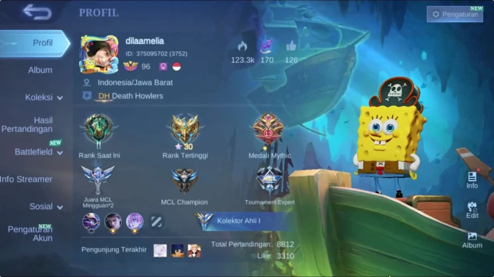 Hero 131 Skin | EmblemMax | KOF Karina, CC Nata, Spongebob Cyclop, Valentine+Peace Fanny, and many Epic ML989B
