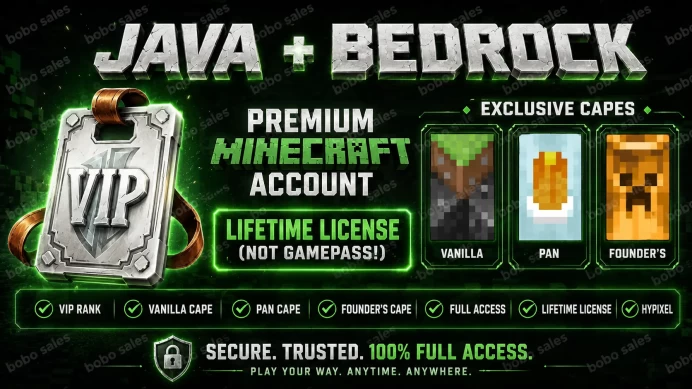 (Vanilla + Pan + Founders Cape. Hypixel VIP) Account from 31-May-2021. Microsoft account with mail.