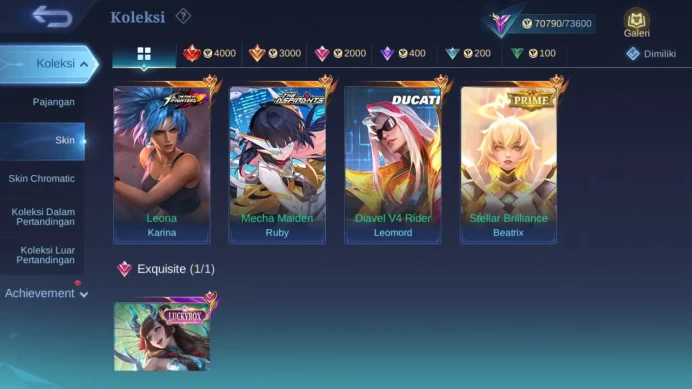 Hero 132 Skin 271 | legend Franco | Ducati Leomord | Prime Beatrix | Aspirant Ruby | LBox Kagura | Champ Chou check ss ML1150B