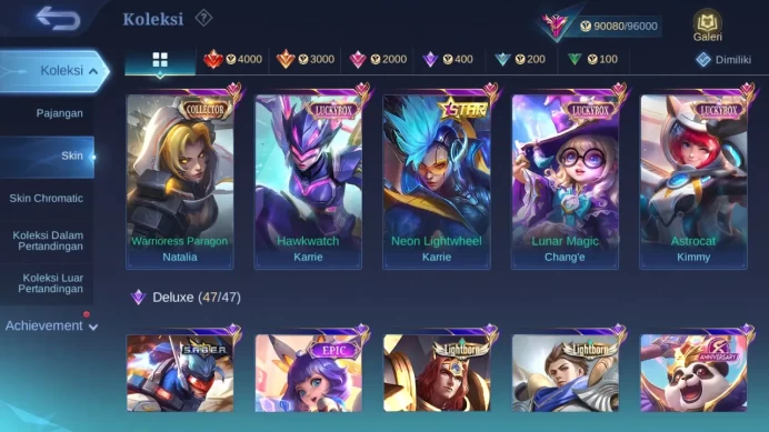 Hero 131 Skin 319 | KOF Dyrroth | Prime Granger, Beatrix, Claude | Luckybox Karrie, Change, Kimmy | Zodiac 6 skin check ML1159B