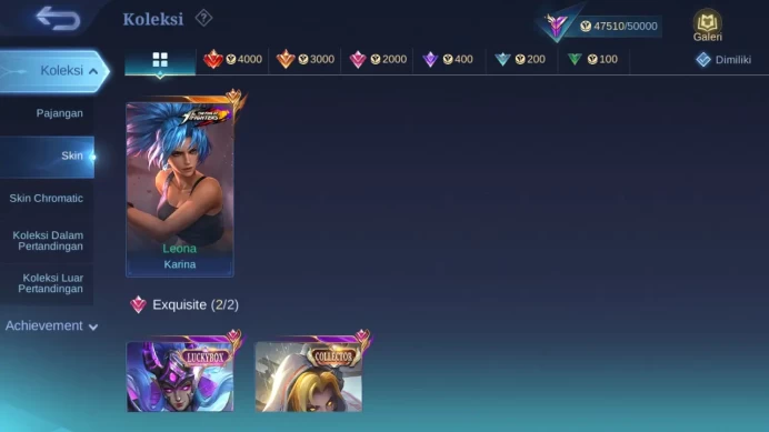 Hero 131 Skin 237 | KOF Karina | Luckybox Karina | CC natalia | Dtamer Kimmy, Valir | Valentine Claude check ss ML1172B