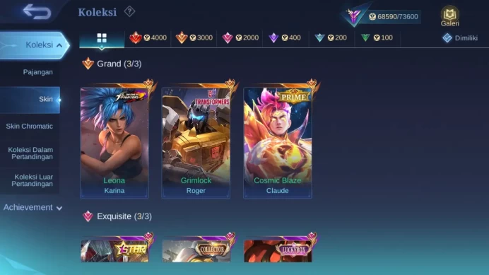 Hero 128 Skin 251 | Prime Claude | Luckybox Zhask | Annual Haya | Zodiac Badang | Lunar Sun check ss ML1175B