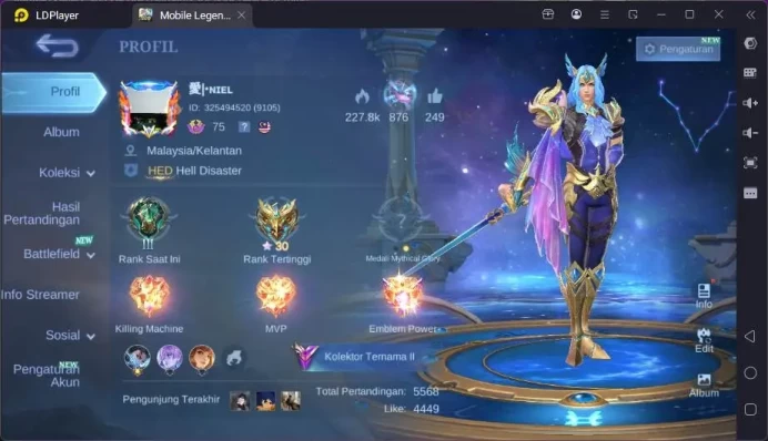 Hero 130|Skin 286|KOF Karina,Sanrio Floryn,Transformers Roger,Lucky Kaja,Guinevere,Saint bsic Chou-Badang |Check SS|ML1221B