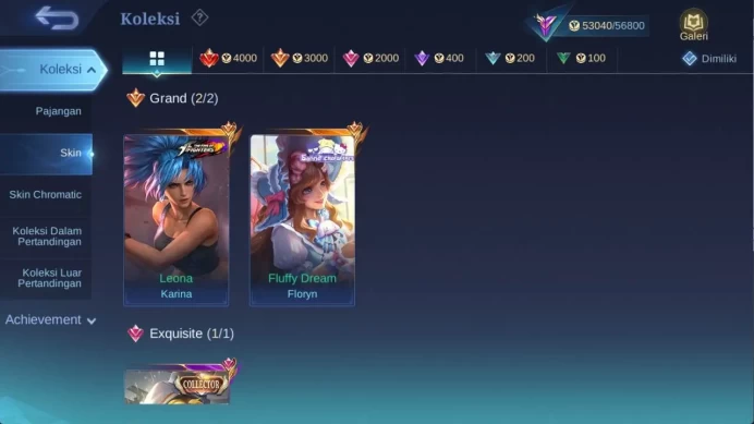 hero 110 skin 228 sanrio florin, KOF karina, rising lolyta, saber freya, dragon lance, dragon ling, check ss ML1237B