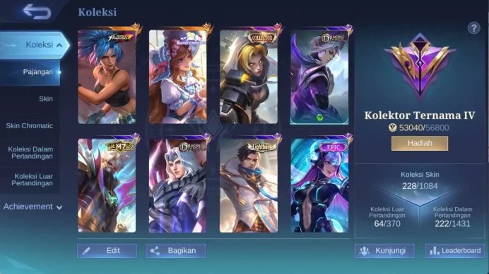 hero 110 skin 228 sanrio florin, KOF karina, rising lolyta, saber freya, dragon lance, dragon ling, check ss ML1237B