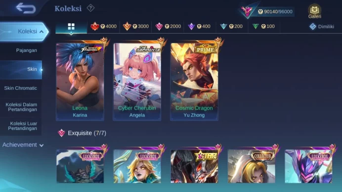 Hero 132 Skin 331 | Legend Franco | Aspirant Angela | Prime Yuzhong | Luckybox Eudora+Karrie+Kimmy+Franco Check ss ML1253B