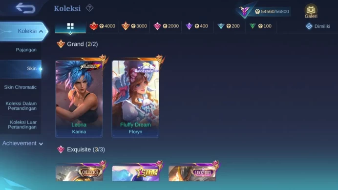 Hero 98 Skin 203 | KOF Karina | Sanrio Floryn | Annual Kagura | Luckybox Martis | Covenant Eudora check ss ML1260B