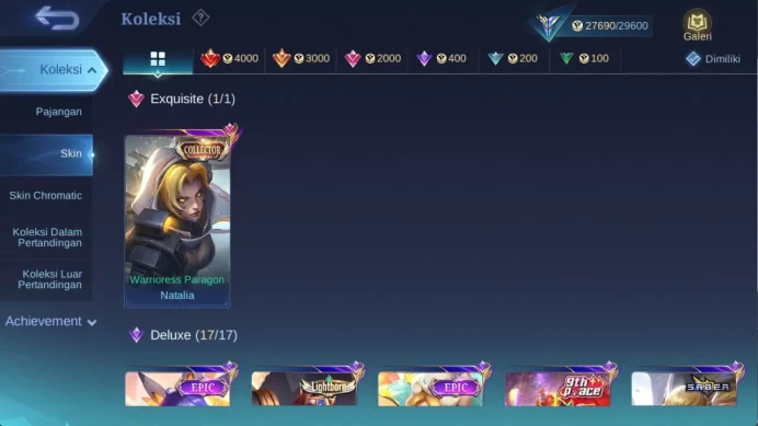 hero 100 skin 130+ saint badang, saber freya, dragon Kimmy, starlight roger, msc claude, create ghranger, ML1281B