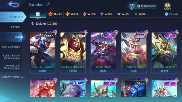 Hero 120 Skin 176 | Lightborn Tigreal | Dtamer Kimmy | Seiya Badang | Epic Bane, Zilong, YSS | Gaara ML1283B