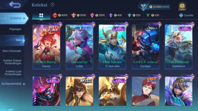 Hero 120 Skin 176 | Lightborn Tigreal | Dtamer Kimmy | Seiya Badang | Epic Bane, Zilong, YSS | Gaara ML1283B