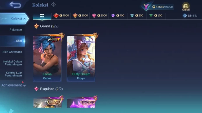 Hero 121 Skin 193 | Luckybox Moskov | KOF Karina | Sanrio Floryn | CC Natalia | Create Odette check ss ML1312B
