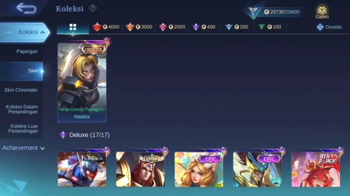 Hero 76 Skin 135 | CC Natalia | Lightborn Tigreal | Spongebob | Dtamer Valir, Kimmy, Estes | Pace Fanny check ss ML1316B