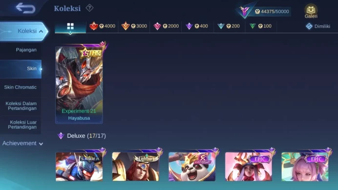 Hero 119 Skin 208 | KOF Karina | Sanrio Floryn | Annual Haya | Dtamer Kimmy | Gaara | Seiya Badang check ss ML1325B