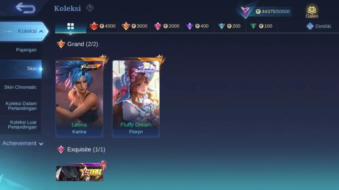 Hero 119 Skin 208 | KOF Karina | Sanrio Floryn | Annual Haya | Dtamer Kimmy | Gaara | Seiya Badang check ss ML1325B