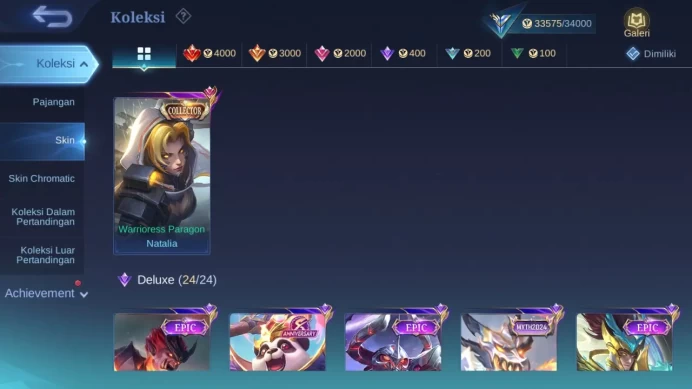 Hero 104 Skin 145 | CC Natalia | Epic balmond, harley, Khufra | Dtamer Estes check ss ML1330B