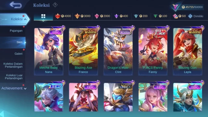 Hero 132 Skin 218 | KOF Karina | Sanrio Floryn | Lightborn Granger | Pace Cici | Dtamer Masha, Valir check ss ML1342B