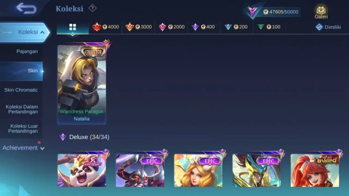 Hero 103 Skin 174 | Prime Claude | Spaorkle Fredrinn, Melisa | Covenant Benedetta | Zodiac Lunox check ss ML1363B