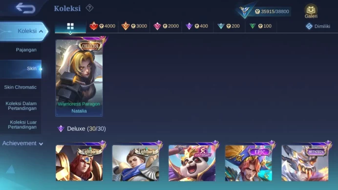 Hero 97 Skin 167 | CC Natalia | Lightborn Alucard, Tigreal, Granger | Dtamer Masha, Valir check ss ML1383B