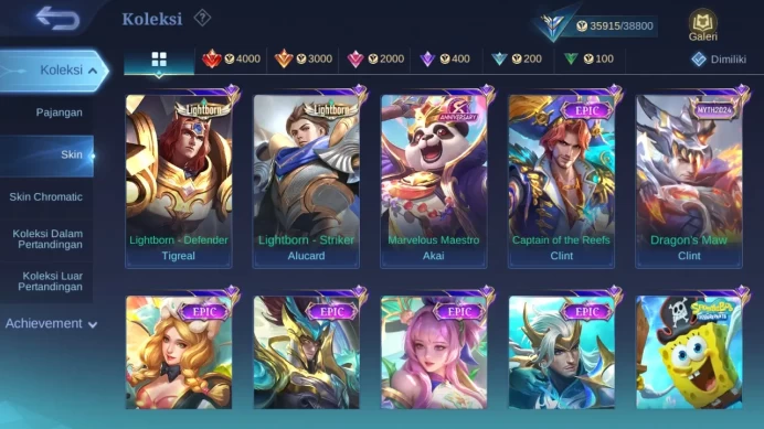Hero 97 Skin 167 | CC Natalia | Lightborn Alucard, Tigreal, Granger | Dtamer Masha, Valir check ss ML1383B