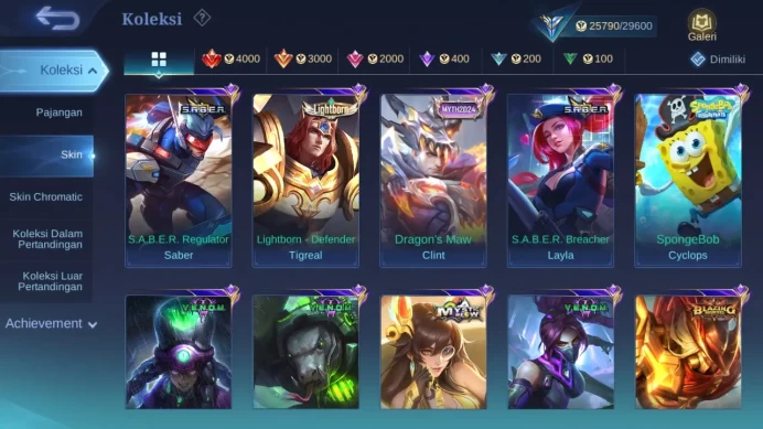 Hero 92 Skin 122 | CC Natalia | Lightborn Harith, Tigreal | Dtamer Ling | Valentine Claude | Gaara check ss ML1390B
