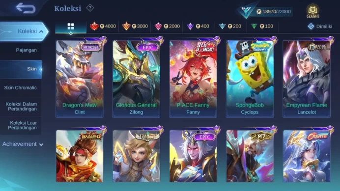 Hero 71 Skin 81 | Prime Granger | Create Luoyi | Lightborn Harith | Dtamer Lance | Starlight Irithel check ss ML1393B