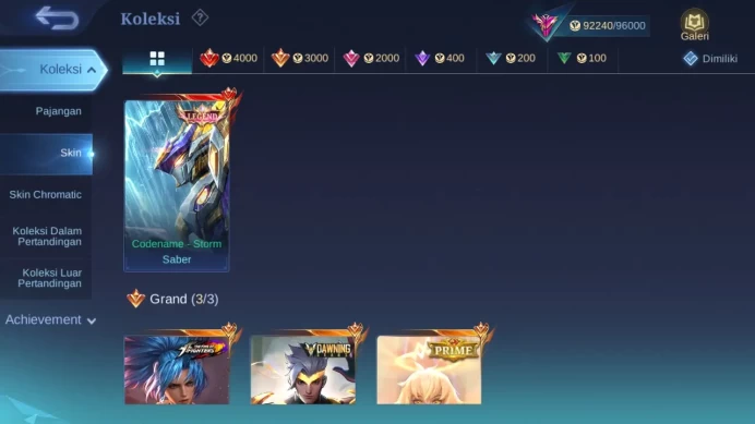 Hero 132 Skin 369 | Dawning Chou | Prime Beatrix | Luckybox Guin | Annual Karrie | Zodiac Irithel | Mworld Wanwan ML1400B