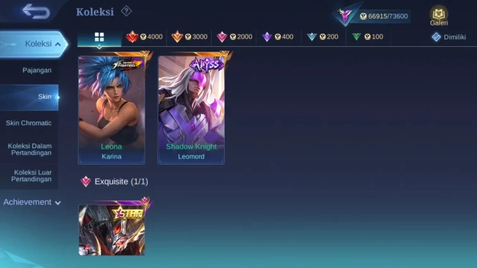 Hero 132 Skin 291 | Abbys Leomord | Annual Haya | Stunt Chou | Zodiac Lance, Hilda, Helcurt | Sparkle Fredrinn ML1405B