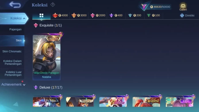 Hero 132 Skin 217 | CC Natalia | Lightborn Tigreal | Mworld Yin | Valentine Claude | Create Kadita | KOF Karina ML1408B